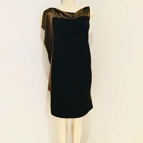 BALENCIAGA SATIN-TRIMMED MIDI DRESS